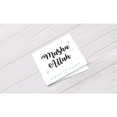 Wenskaart ma sha Allah a boy met lichtblauwe hartjes en pijlen voor speciale gelegenheid